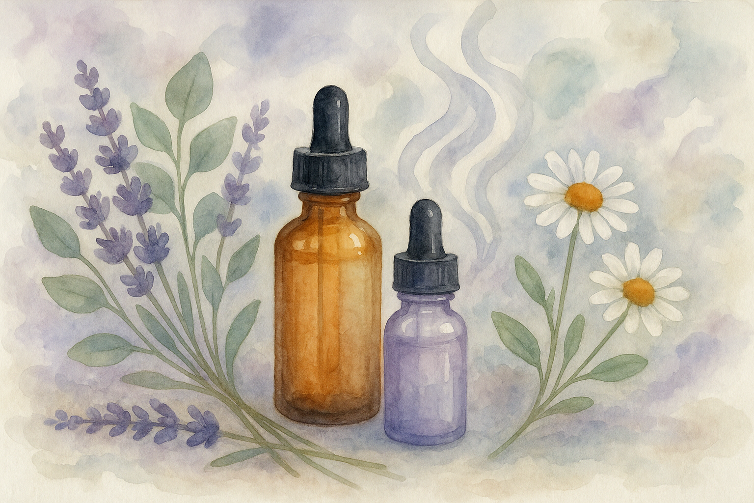 Aromas, water color, aroma therapy